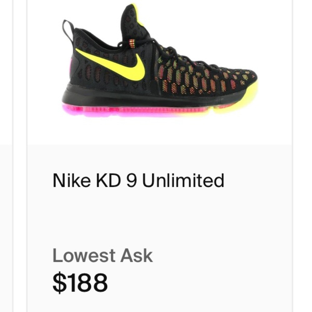 Like New NikeZoom KD9 Flyknit Unlimited - Picture 7 of 7